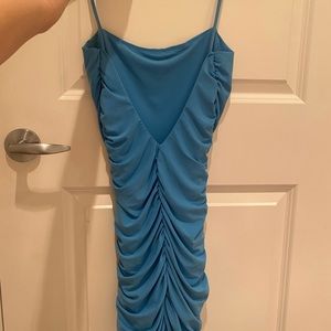 Blue mini dress